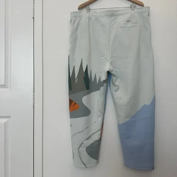 Disney Parks Holiday Homestead Goofy Skiing winter snow sweatpants joggers pants